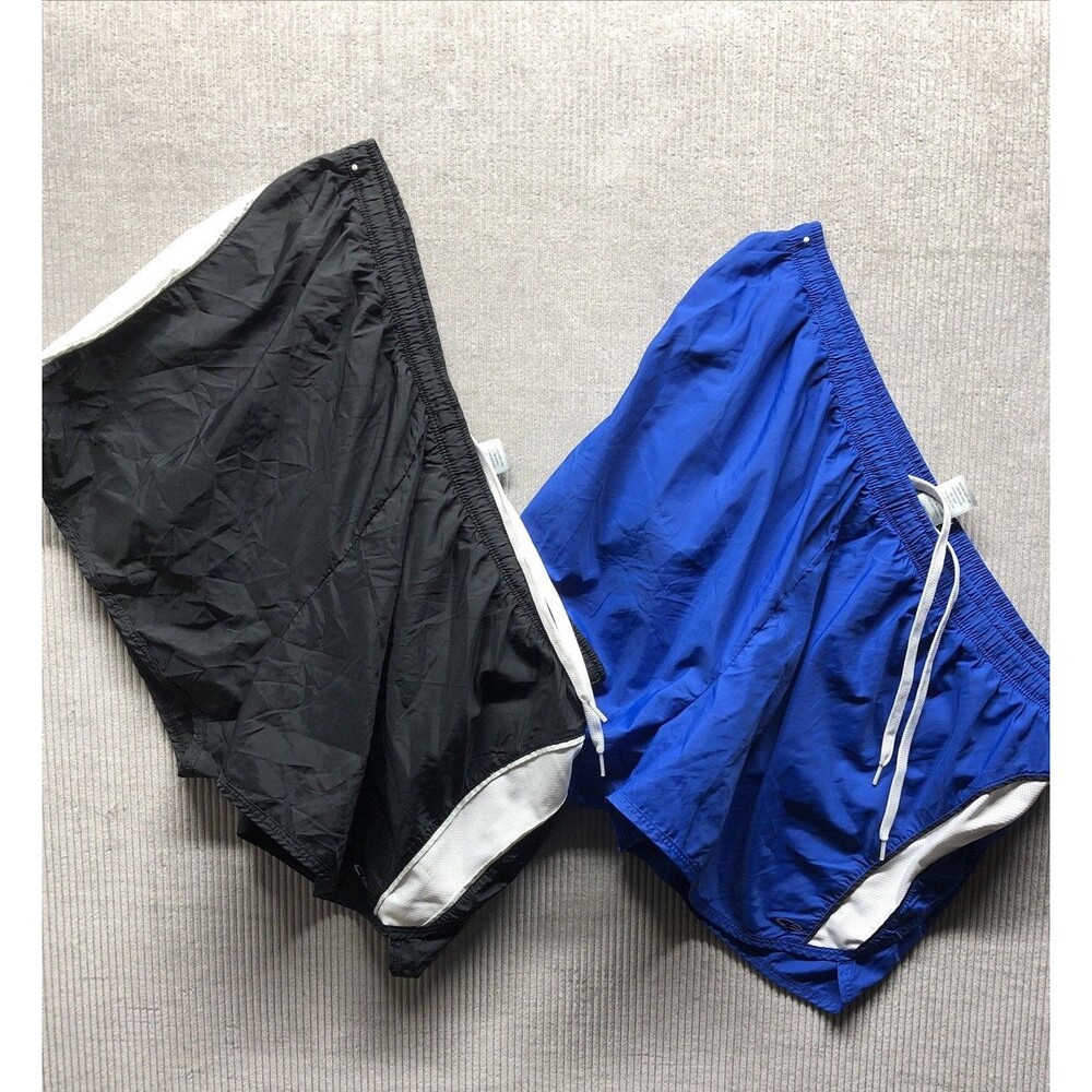 Lot of 2 C9 by Champion Athletic Shorts L Black Blue Drawstring Gym Workout Spor